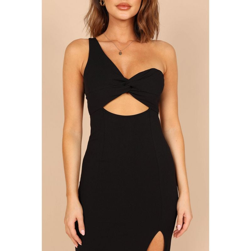 Petal & Pup Larlan One Shoulder Dress in Black